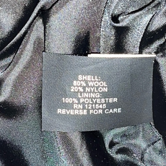 London Fog wool blend pea coat medium black gray button down winter outdoors - Picture 9 of 12